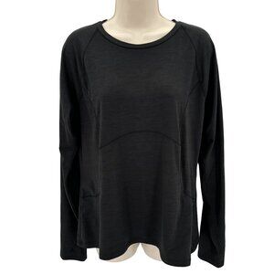 Spyder Active Womens Black Heather Long Sleeve Performance Active Top Size L